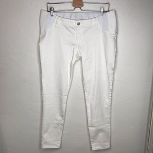Isabel cream colored maternity skinny jeans Sz 8
